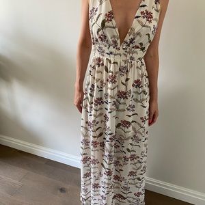 Cream floral summer dress